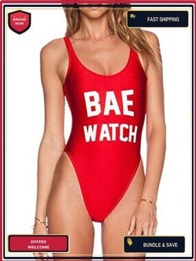 Capbaby One Piece Monokini Swimsuit Letter Print Backless